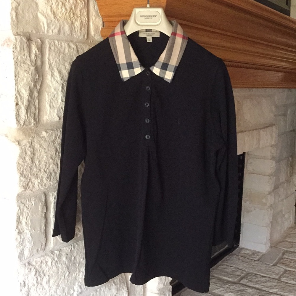 Burberry London Three-Quarter Sleeve Polo